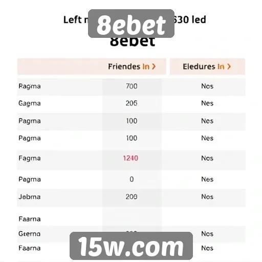 Comparativo de jogos oferecidos no 8ebet